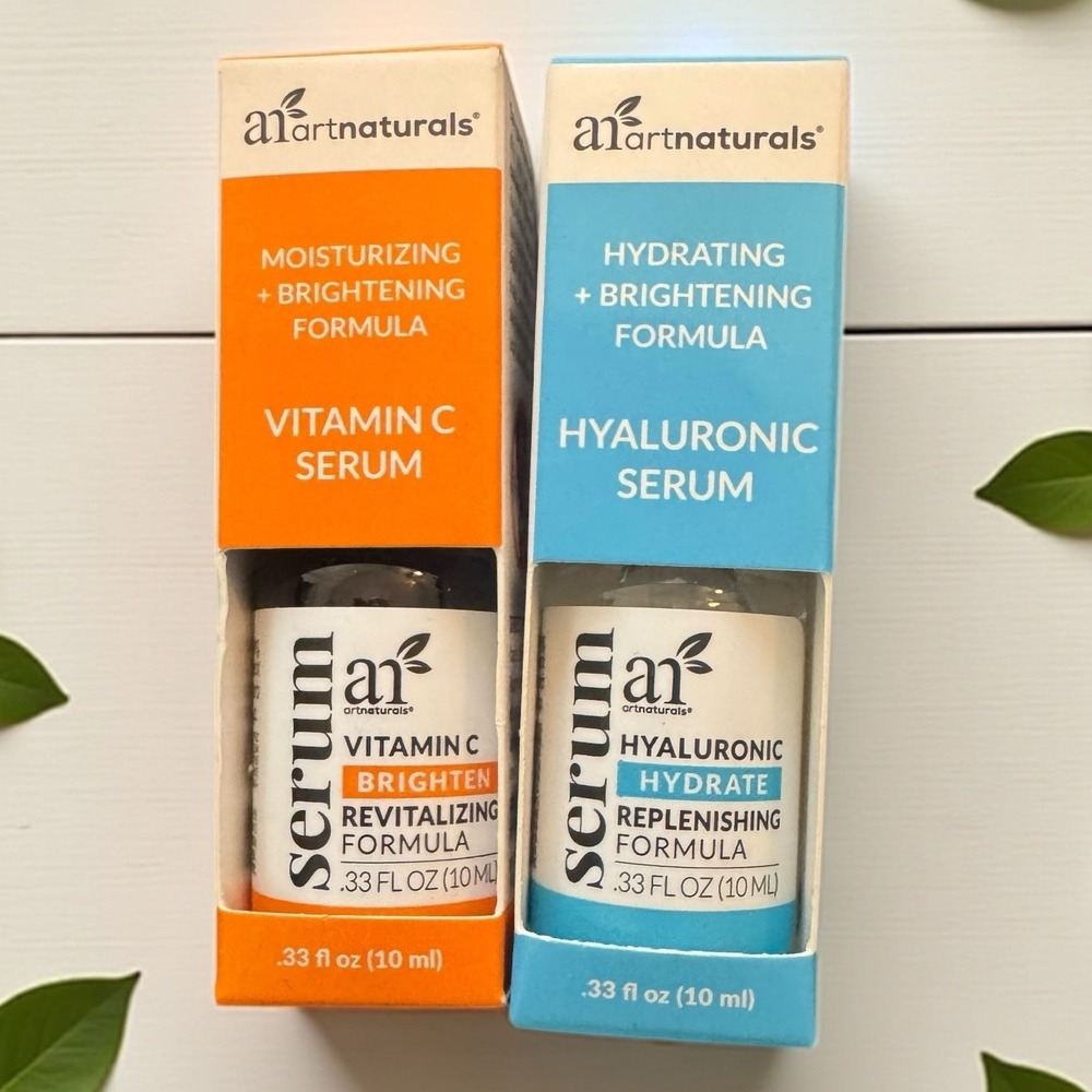 ArtNaturals Hyaluronic Acid & Vitamin C Serum Set‎ Hydrating Brightening Duo